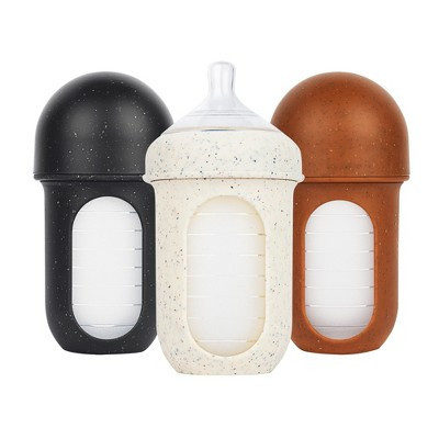 Boon Nursh Silicone Baby Bottles with Collapsible Pouch - 8 fl oz/3pk: Anti-Colic, BPA-Free, Medium Flow | Target
