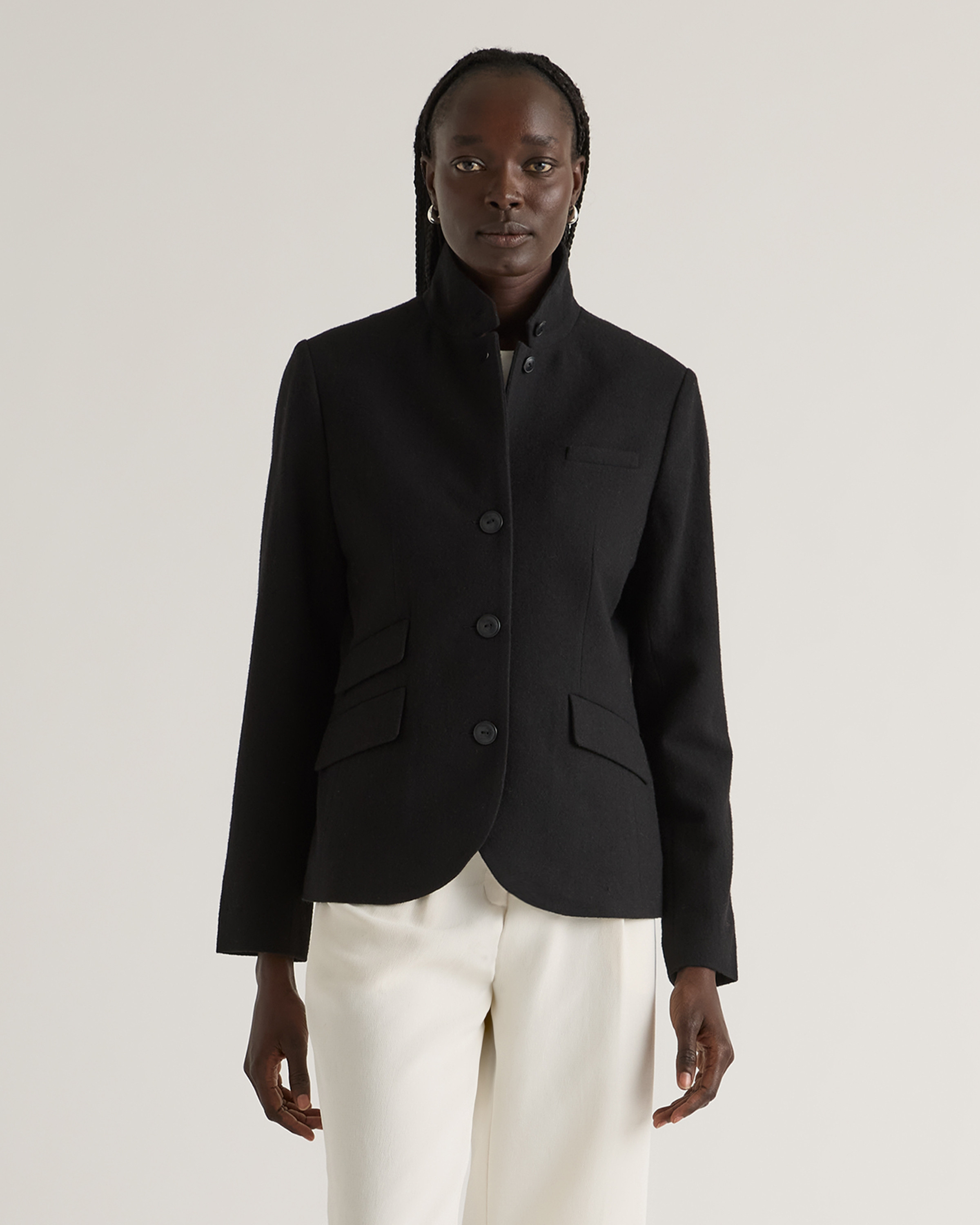 Italian Wool Stand Collar Blazer | Quince