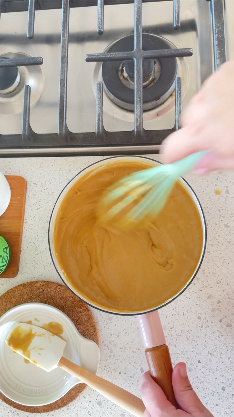 My favorite Dansk sauce pans are on sale right now! I have both the 1 qt & 2 qt size in the pink color. I gifted my mom the smallest size last year for the holidays. I love these for sauce work! They are enameled carbon steel with teak wood and hold temp very well. The 2 qt is great for custards like this, and the 1 qt is perfect for warming milk for your
cafecito ☕️ or melting butter. 🧈🥰💕

#LTKGiftGuide #LTKhome #LTKHoliday