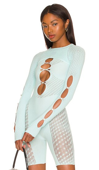 Sabinna Sleeves in Soft Turquoise | Revolve Clothing (Global)