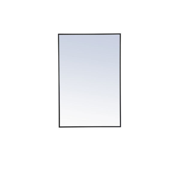 Eternity Black 28-Inch Rectangular Mirror | Bellacor
