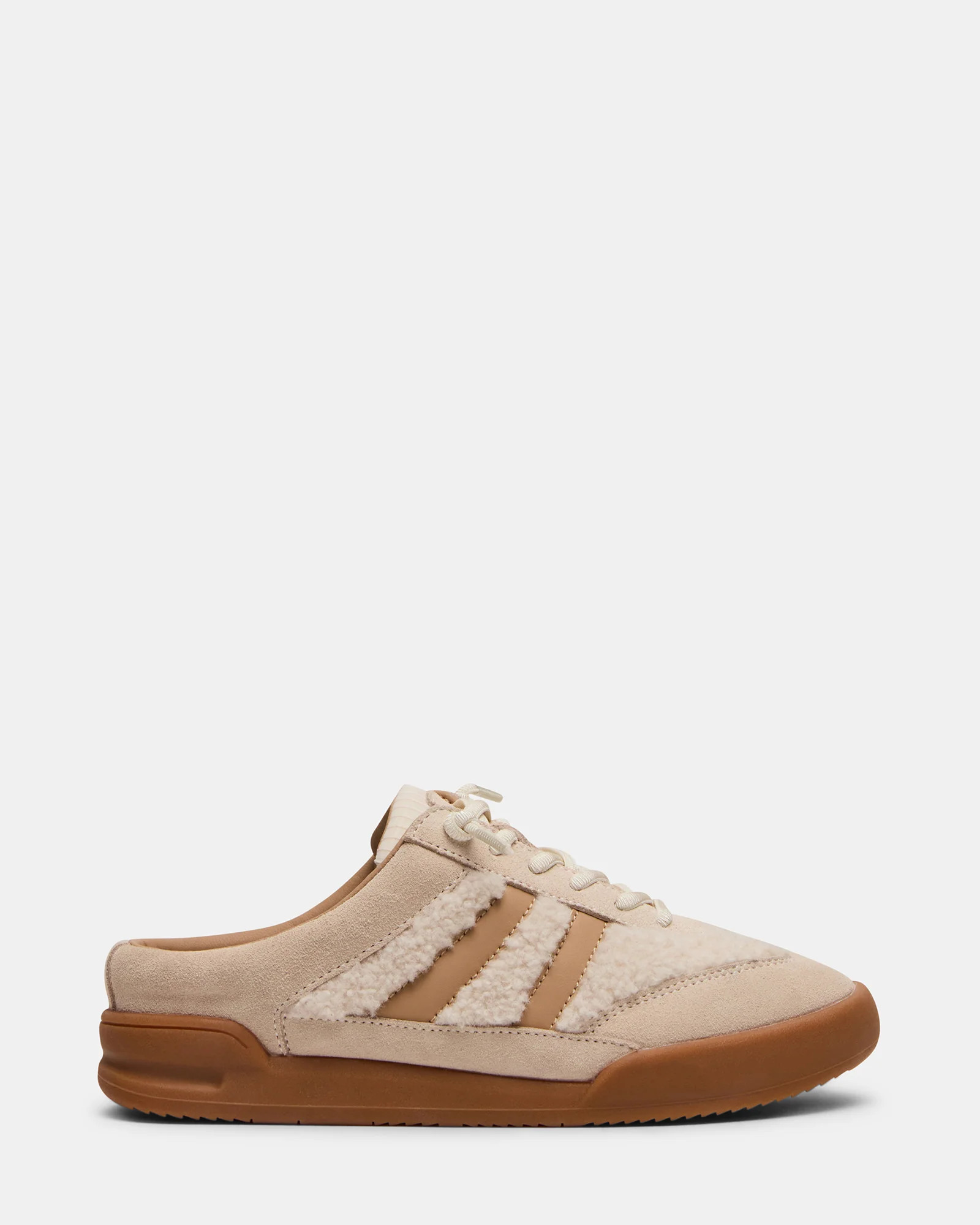 VANDY Faux Fur Bone Multi Low-Top Lace-Up Mule Women's Sneaker | Steve Madden (US)