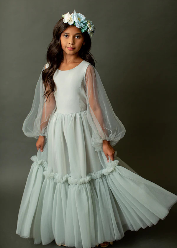 Tianna Dress in Barely Blue | Joyfolie