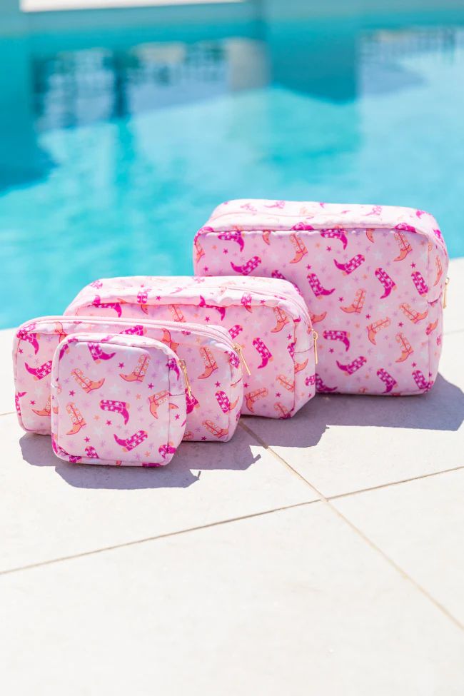 4 Piece Travel Set In Giddy up Girly DOORBUSTER | Pink Lily