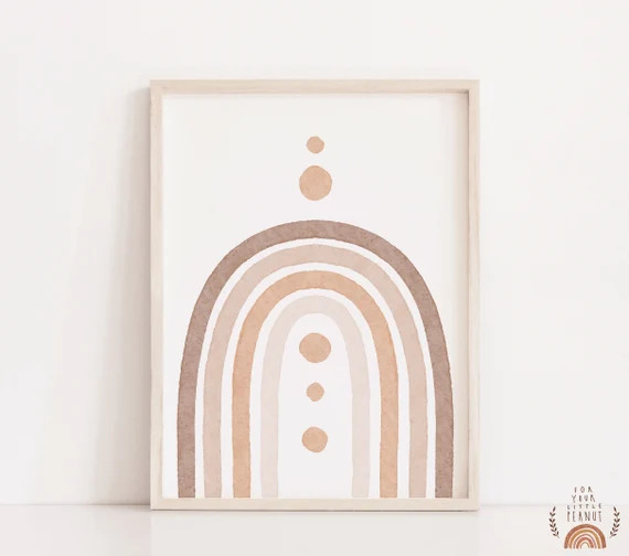 Rainbow Boho Nursery Printable Wall Art Nursery Decor Playroom | Etsy | Etsy (US)