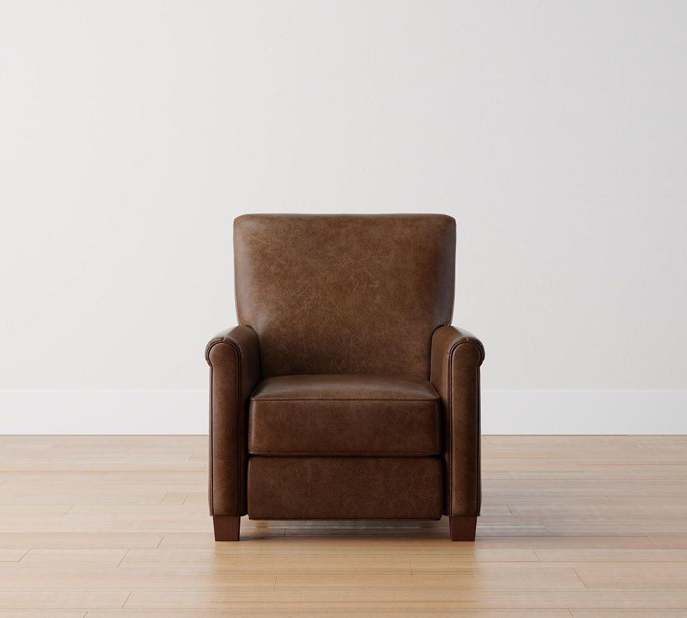 Irving Roll Arm Leather Recliner | Pottery Barn (US)