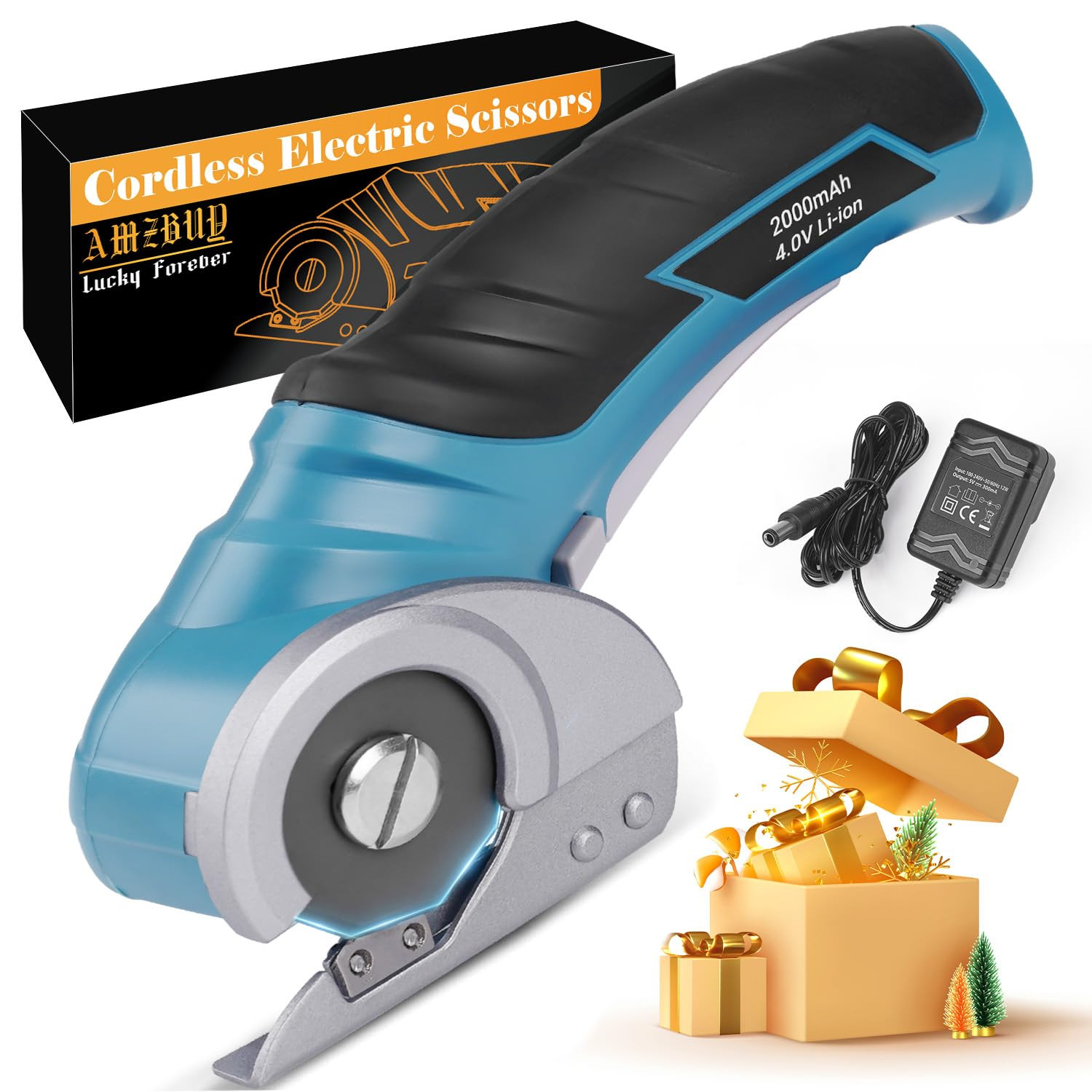 Cardboard Cutter Cordless Electric Scissors - Stocking Stuffers for Men Gifts Christmas Birthday Electric Box Cutter for Cardboard Recycling, Heavy Duty Carpet Cutting Tool for Plastic, Box, Leather | Amazon (US)