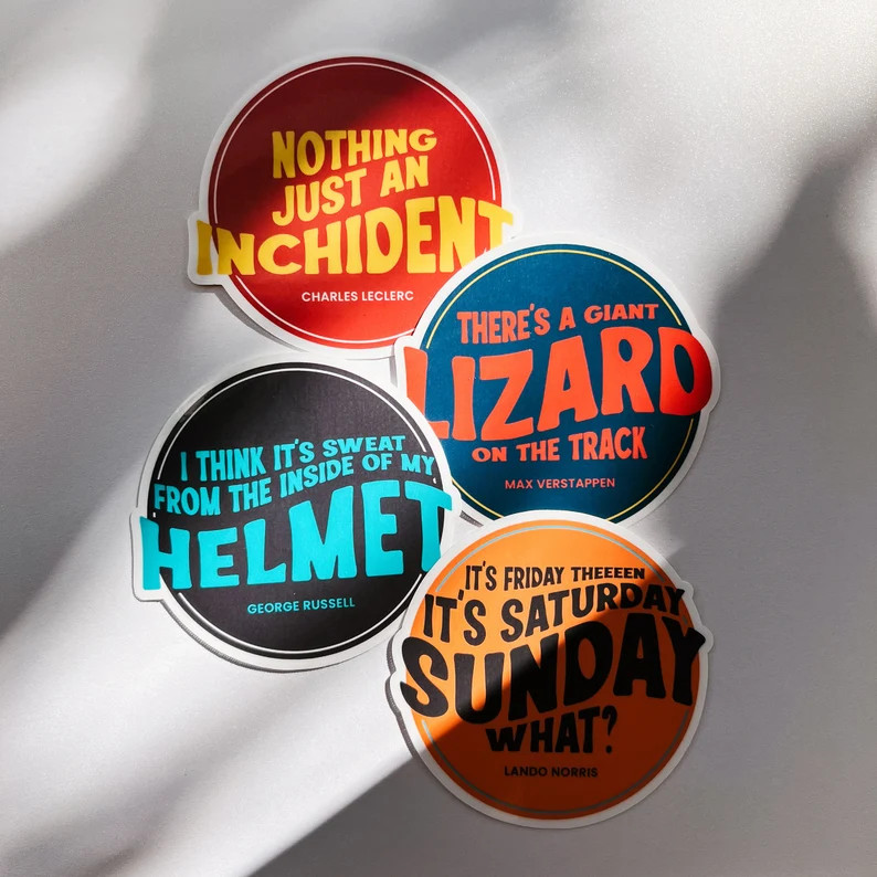 Formula 1 Funny Driver Quotes Sticker Bundle - Mclaren Red Bull Mercedes Ferrari -  Waterproof De... | Etsy (US)