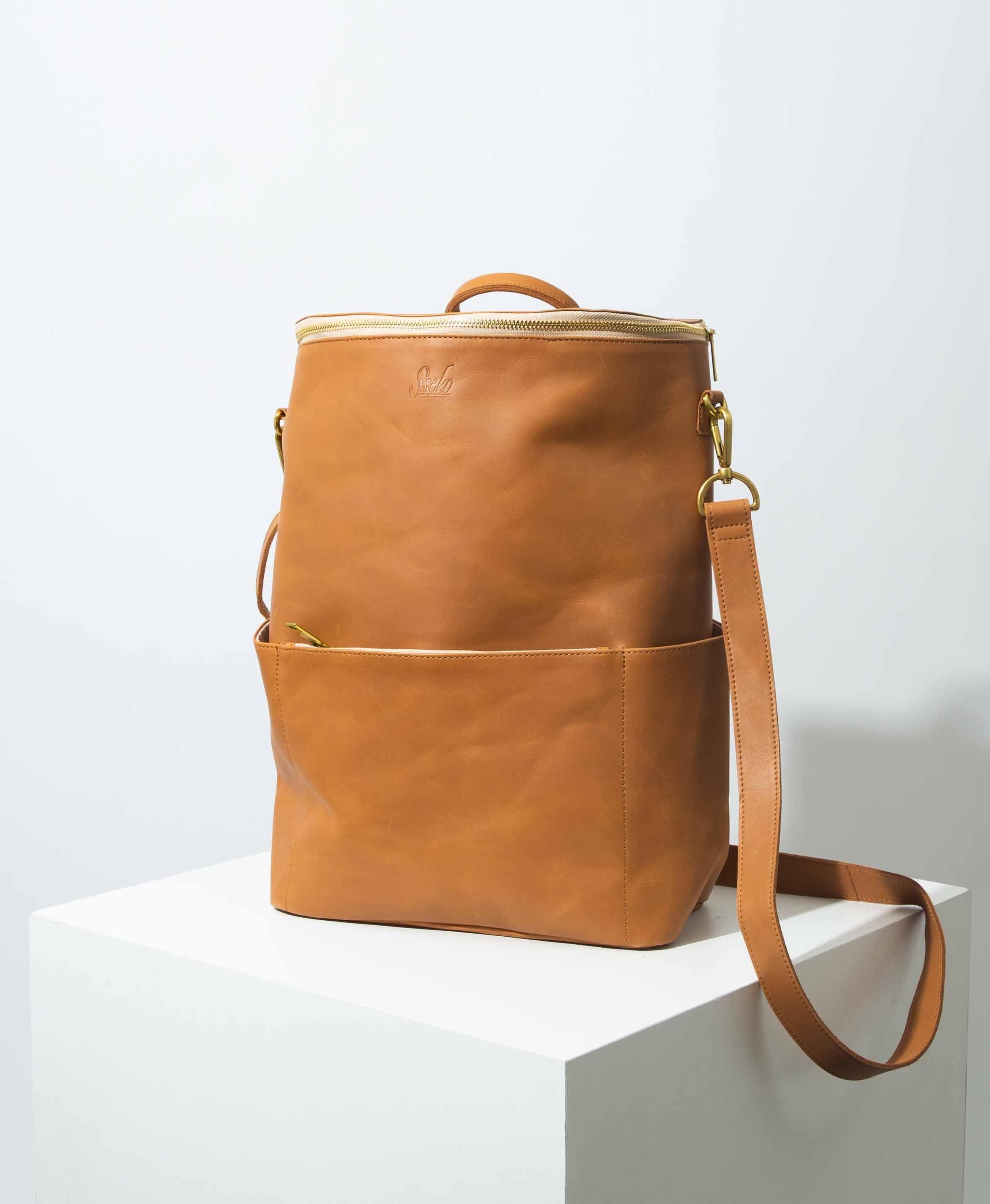 Convertible Crescent Zip Bag, Caramel | Noonday Collection