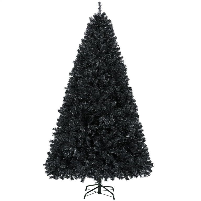 Topeakmart Black Holiday Spruce Christmas Tree, with Foldable Stand 6' | Walmart (US)
