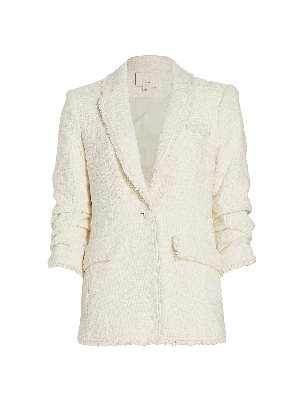 Women's Khloe Boucle Blazer - Gardenia - Size 8 - Gardenia - Size 8 | Saks Fifth Avenue