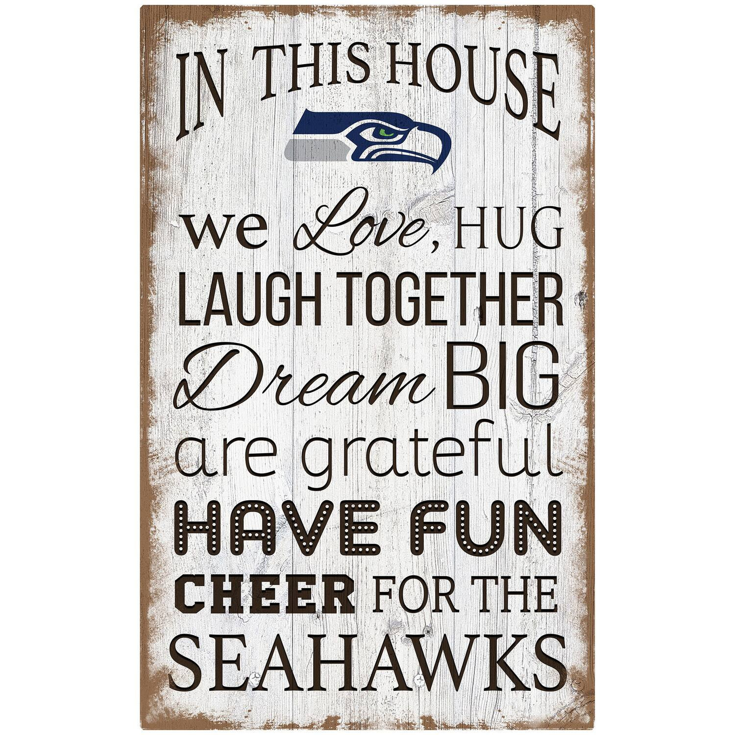Fan Creations - Seattle Seahawks 11'' x 19'' Team In This House Sign - Multicolor | Best Buy U.S.