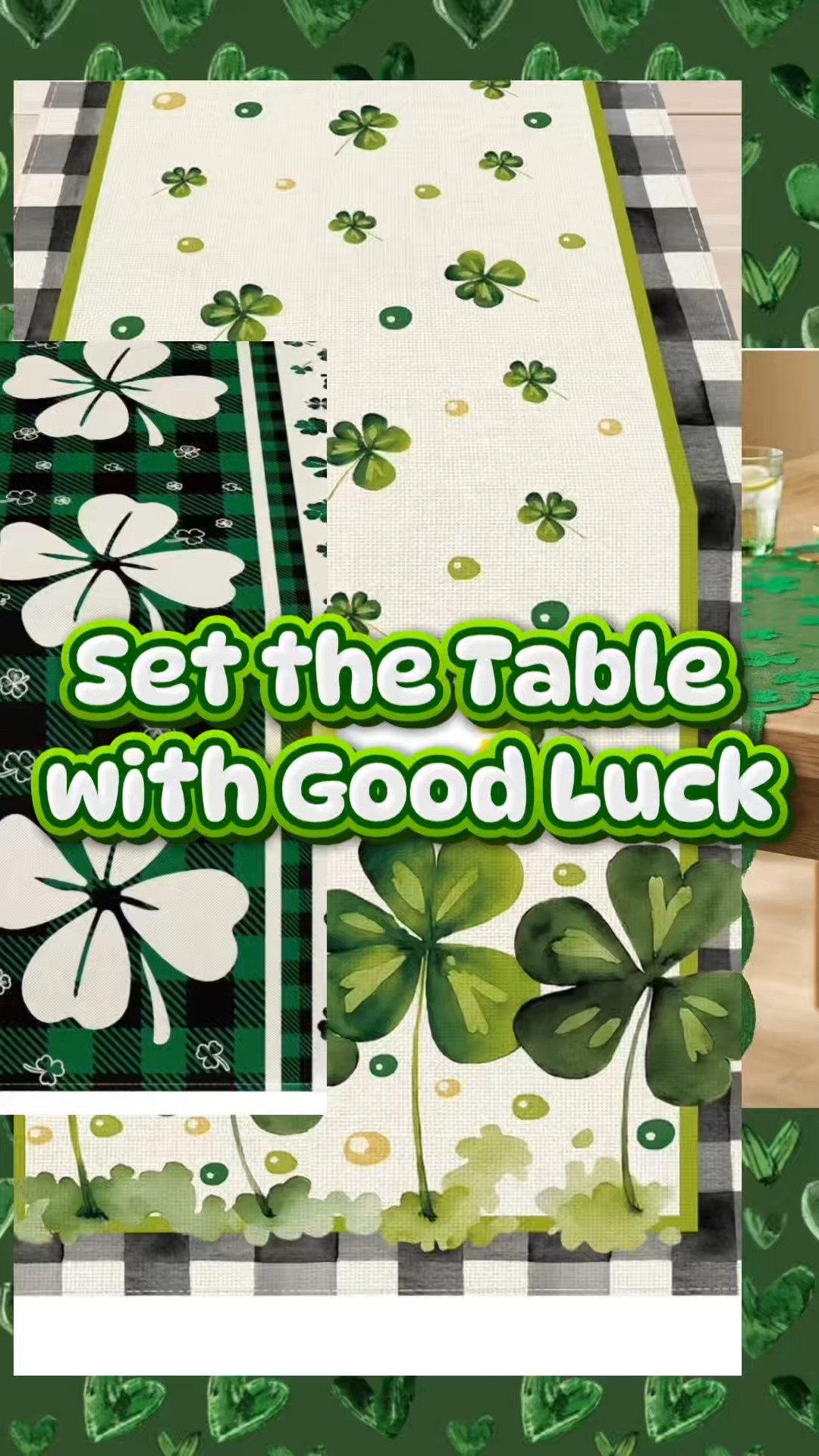 Adding a little Irish charm to the table 🍀 

These St. Patrick’s Day runners are such an easy way to bring in festive vibes without overthinking it.

Popular Hashtags:
#StPatricksDayDecor #ShamrockStyle #LuckyDecor #SeasonalDecor #HomeDecorInspo
#FestiveHome #TableDecor #HolidayDecor #IrishVibes #SpringDecor
#GreenDecor #StPatricksDayVibes #HomeStyling #DecorInspo

#LTKHome #LTKSeasonal