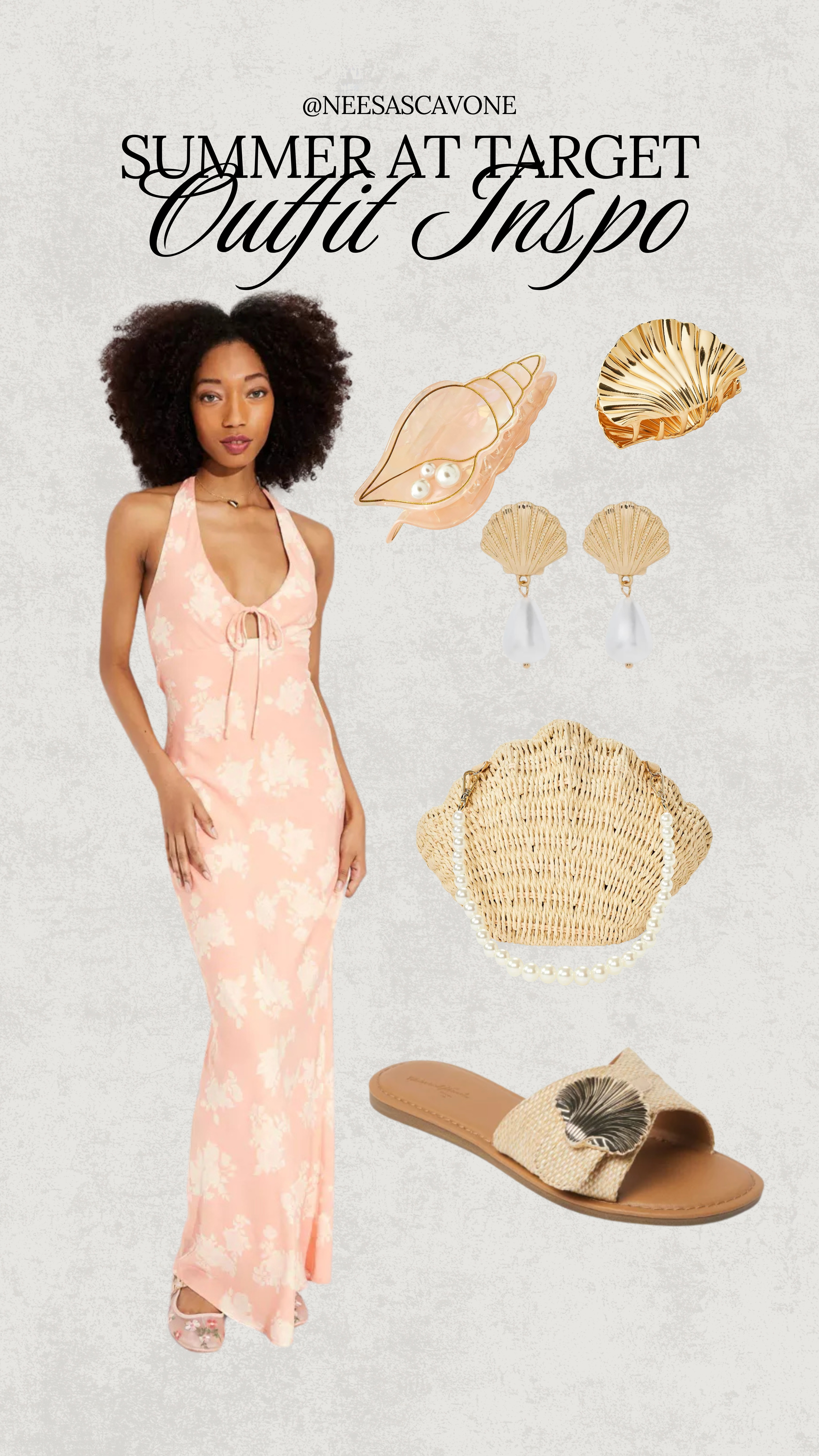 Seashells + sunshine vibes 🌊☀️ This dreamy Target look is giving all the coastal cool energy. Obsessed with the blush floral dress and all the shell-inspired accessories—summer-ready and under budget! 🐚✨ Linked everything on my LTK!
#TargetStyle #SummerOOTD #CoastalCowgirlVibes #LTKsummer #TargetFinds #LTKunder50 #LTKoutfitinspo #TargetStyleFinds #BeachStyle #SummerLookbook #AffordableFashion #OOTD #LTKStyle #StyleOnABudget #SummerWardrobe #LTKfashion #LTKSeasonalStyle #ShellAccessories 

 #LTKSummerEdit #LTKSaleAlert #LTKTravel