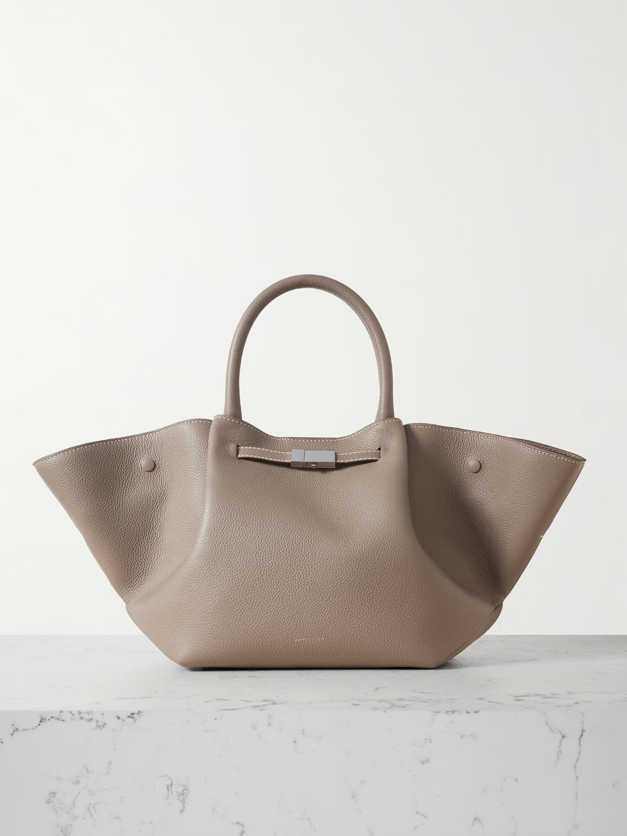 DeMellier - New York Textured-leather Tote - Gray | NET-A-PORTER (US)