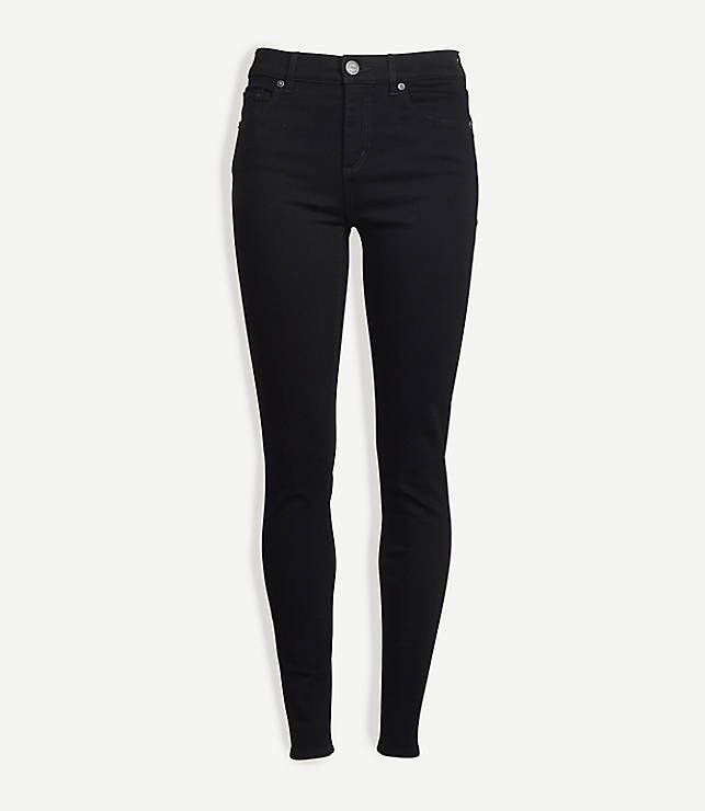 Petite Slim Pocket Skinny Jeans in Black | LOFT | LOFT