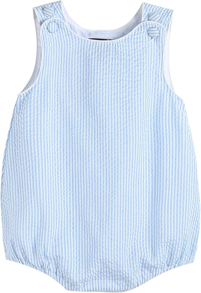 Lil Cactus Baby & Toddler Boys Seersucker or Gingham One-Piece Bubble Romper | Amazon (US)