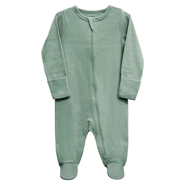 Wonder Nation Unisex Baby Zip Front Sleep N Play Pajamas, Preemie-6/9 Months | Walmart (US)