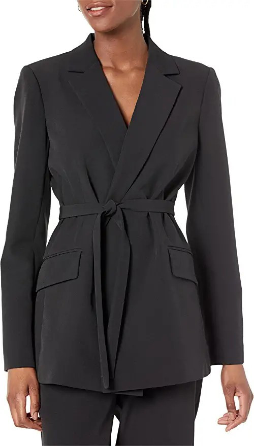 Amazon.com: The Drop Women's Ren Wrap Front Belted Blazer, Black, XXS : Clothing, Shoes & Jewelry | Amazon (US)