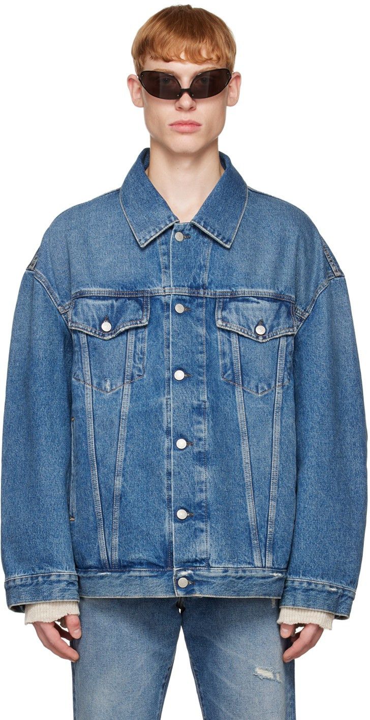 Blue Oversized Denim Jacket | SSENSE