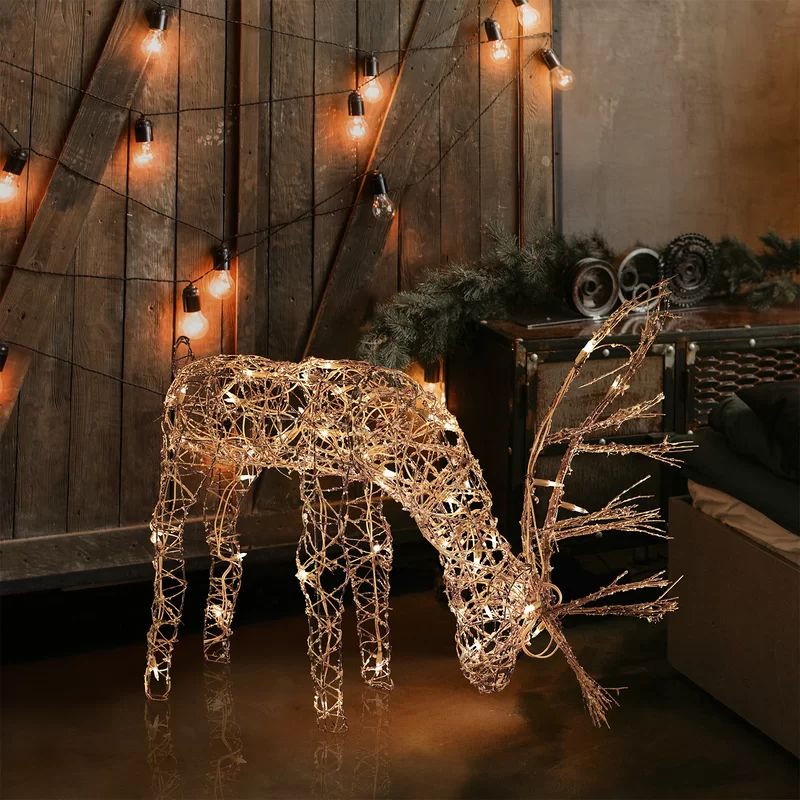 Herne Outdoor/Indoor Christmas Grazing Reindeer Lighted Display | Wayfair North America