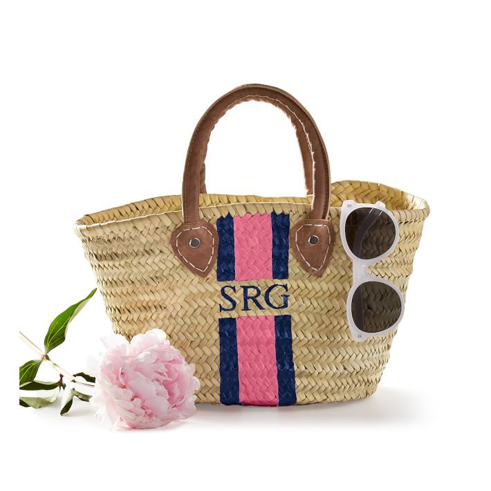 Hand-Painted Straw Beach Bag | Mark and Graham