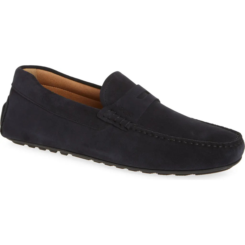 BOSS Noel Penny Loafer in Dark Blue at Nordstrom, Size 13Us | Nordstrom