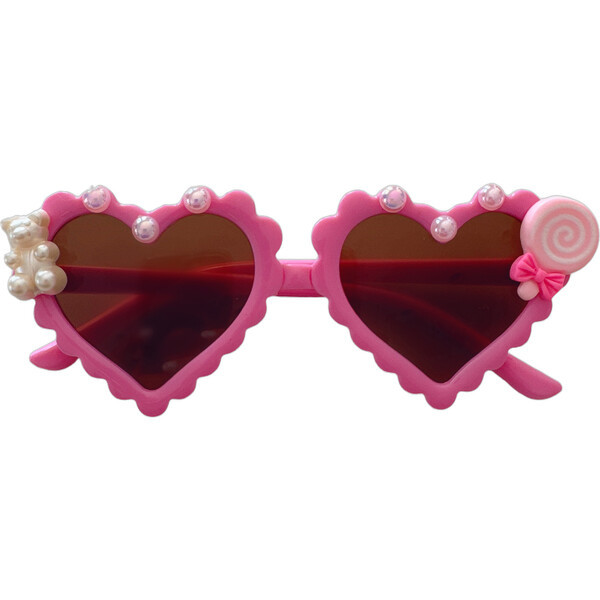 Candy Hearts Anna Heart Sunnies, Pink | Maisonette