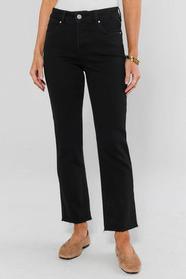 Becca Black Kick Flare Cropped Jeans | Avara