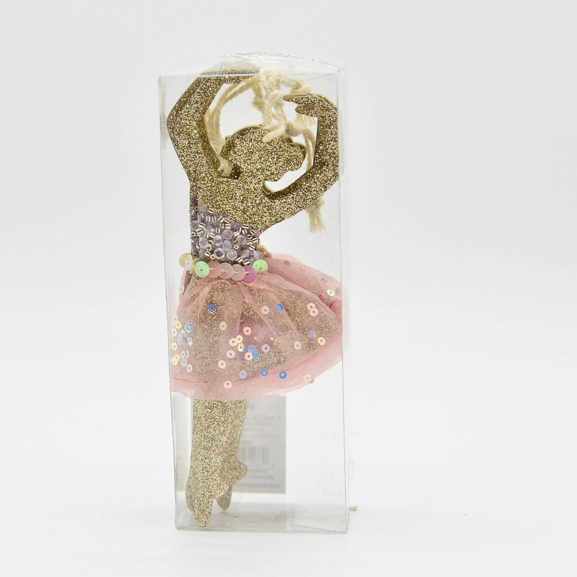 Holiday Time Pink & Gold Ballerina Christmas Ornaments, 4 Count - Walmart.com | Walmart (US)