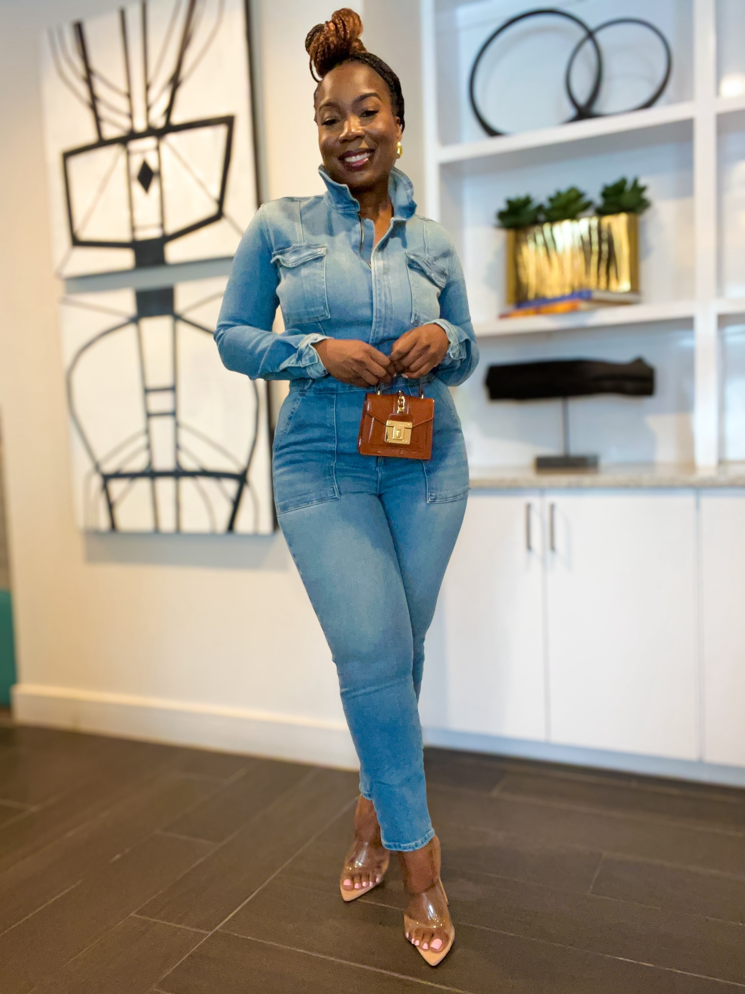 This denim jumpsuit hugs in alll the right places ☺️😉 #nordstrom 

#LTKmidsize #LTKstyletip