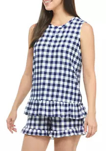 Ruffle Tank Pajama Shorts Set | Belk