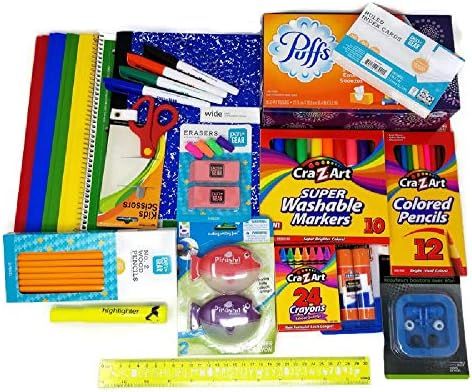 Back to School Supplies Bundle with Tissue, Markers, Pencils, Sharpeners, Crayons, Erasers, Glue ... | Amazon (US)