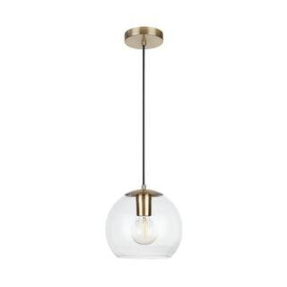 Home Decorators Collection 1-Light Antique Brass and Glass Mini-Pendant AF42409S - The Home Depot | The Home Depot