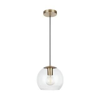 Home Decorators Collection 1-Light Antique Brass and Glass Mini-Pendant AF42409S - The Home Depot | The Home Depot