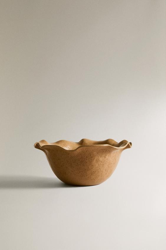 SCALLOPED TERRACOTTA SALAD BOWL | Zara US