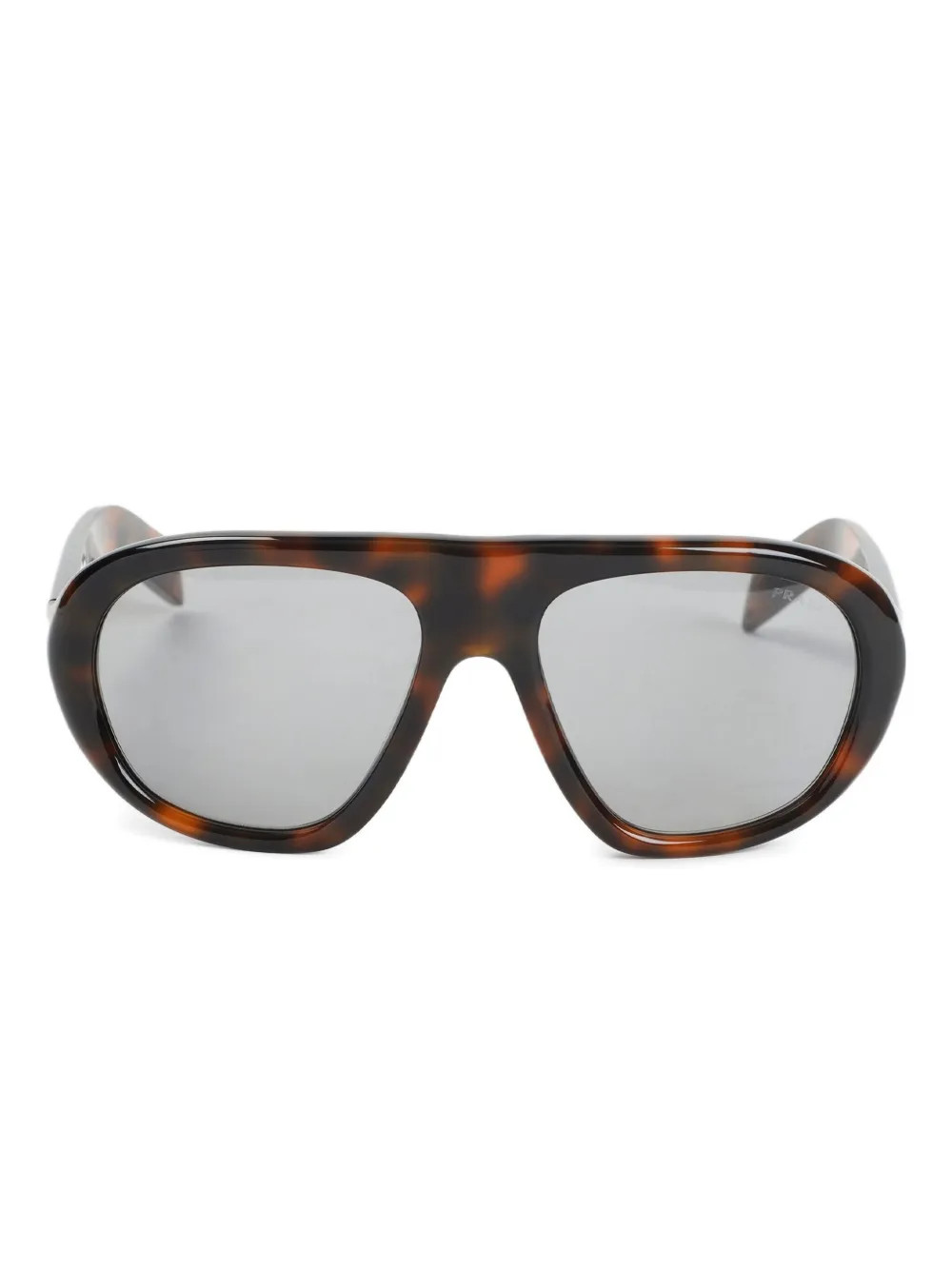 Prada Eyewear Acetate Geometric Sunglasses | Brown | FARFETCH IE | Farfetch Global