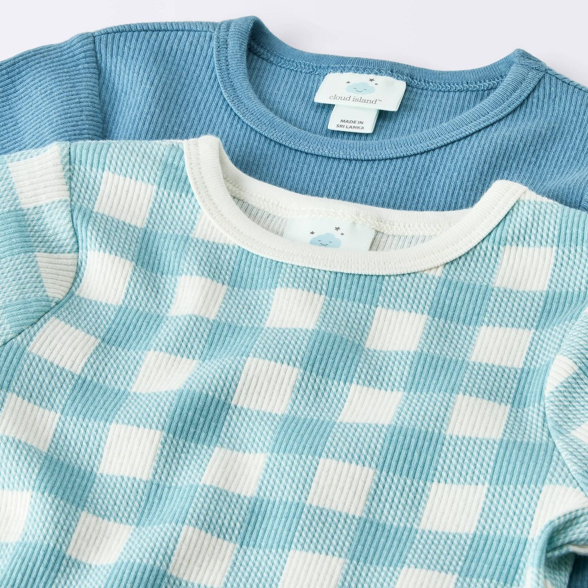 Baby Boys' 2pk Gingham Jacquard Romper - Cloud Island™ Blue 12M | Target