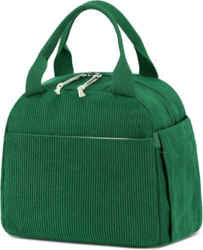 Bluboon Lunch Bag for Women Men Cute Corduroy Lunch Tote Bags Reusable Insulated Lunch Box Large ... | Amazon (US)