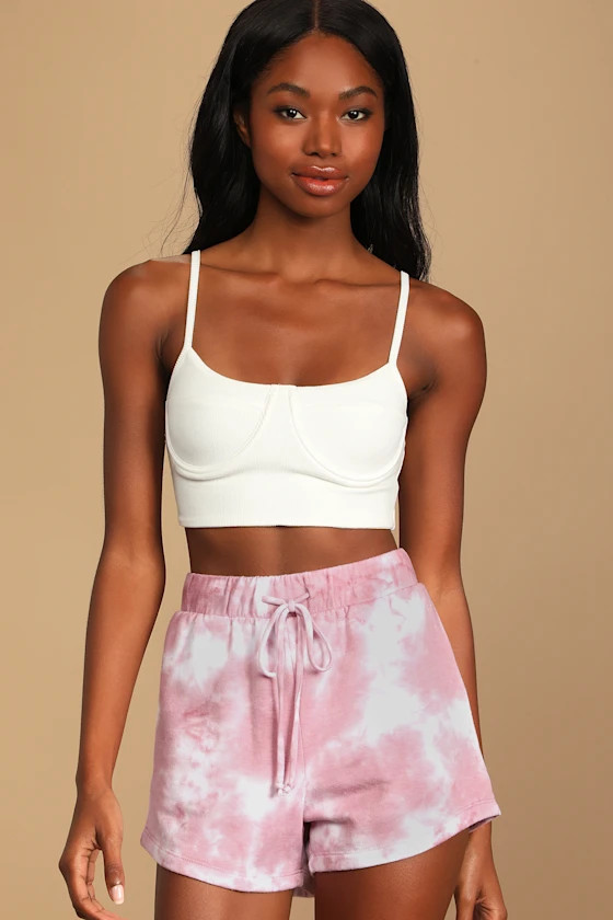 Boost of Confidence White Ribbed Underwire Cropped Tank Top | Lulus (US)