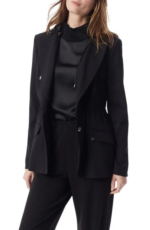 DO by Dee Ocleppo Jasmine Hooded Blazer in Black at Nordstrom, Size Medium | Nordstrom