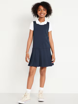 Sleeveless School Uniform Ponte-Knit Dress for Girls | Old Navy (US)