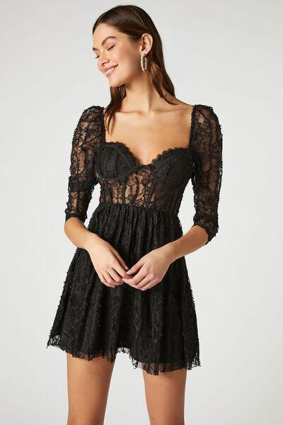 Lace Fit & Flare Mini Dress | Forever 21 (US)