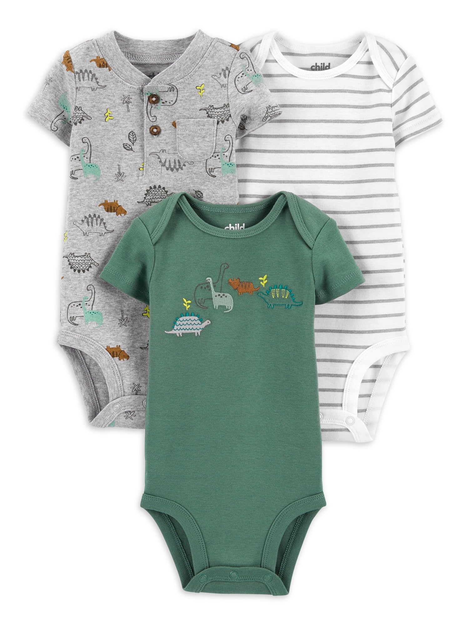 Child of Mine by Carter's Baby Boy Bodysuits, 3 Pack, Preemie-24 Months | Walmart (US)