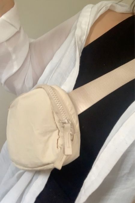 Cream Belt Bag. Amazon Find lulu dupe. 

#LTKitbag #LTKsalealert #LTKstyletip
