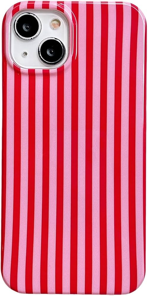 Cute Striped Phone Case Compatible with iPhone 14/13 6.1",Aesthetic Trendy Retro Stripe Pattern C... | Amazon (US)