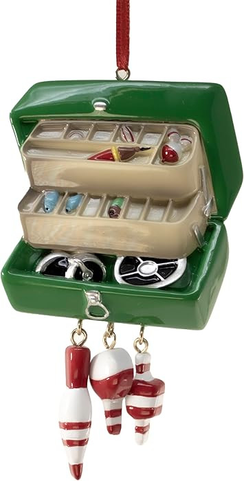 Kurt Adler 4.75 Inch Green Tackle Box Ornament | Amazon (US)