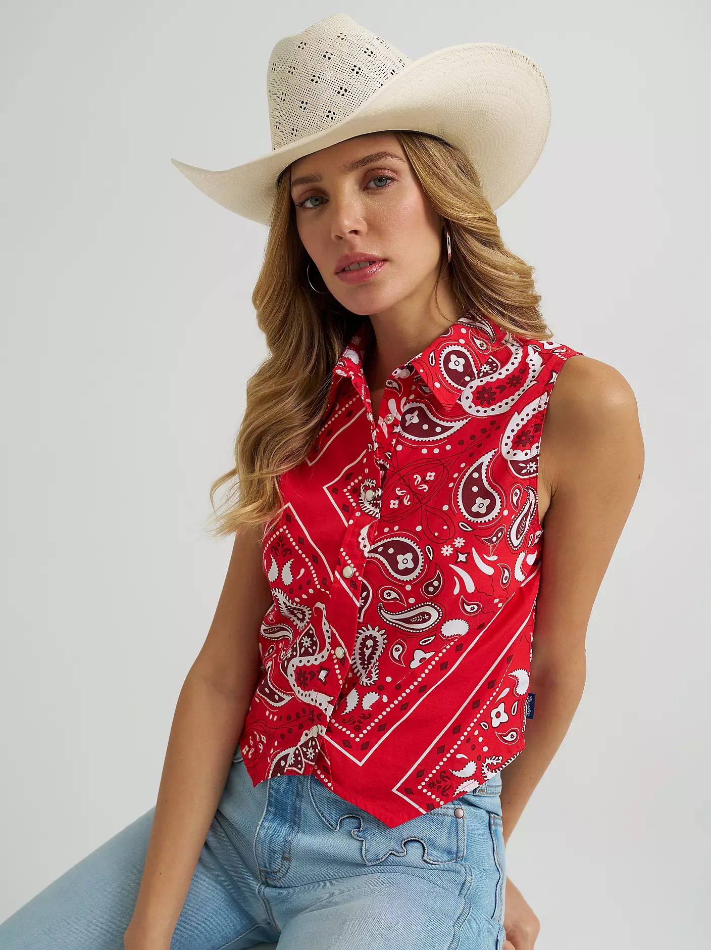 Women's Bandana Print Shirt Vest | Wrangler