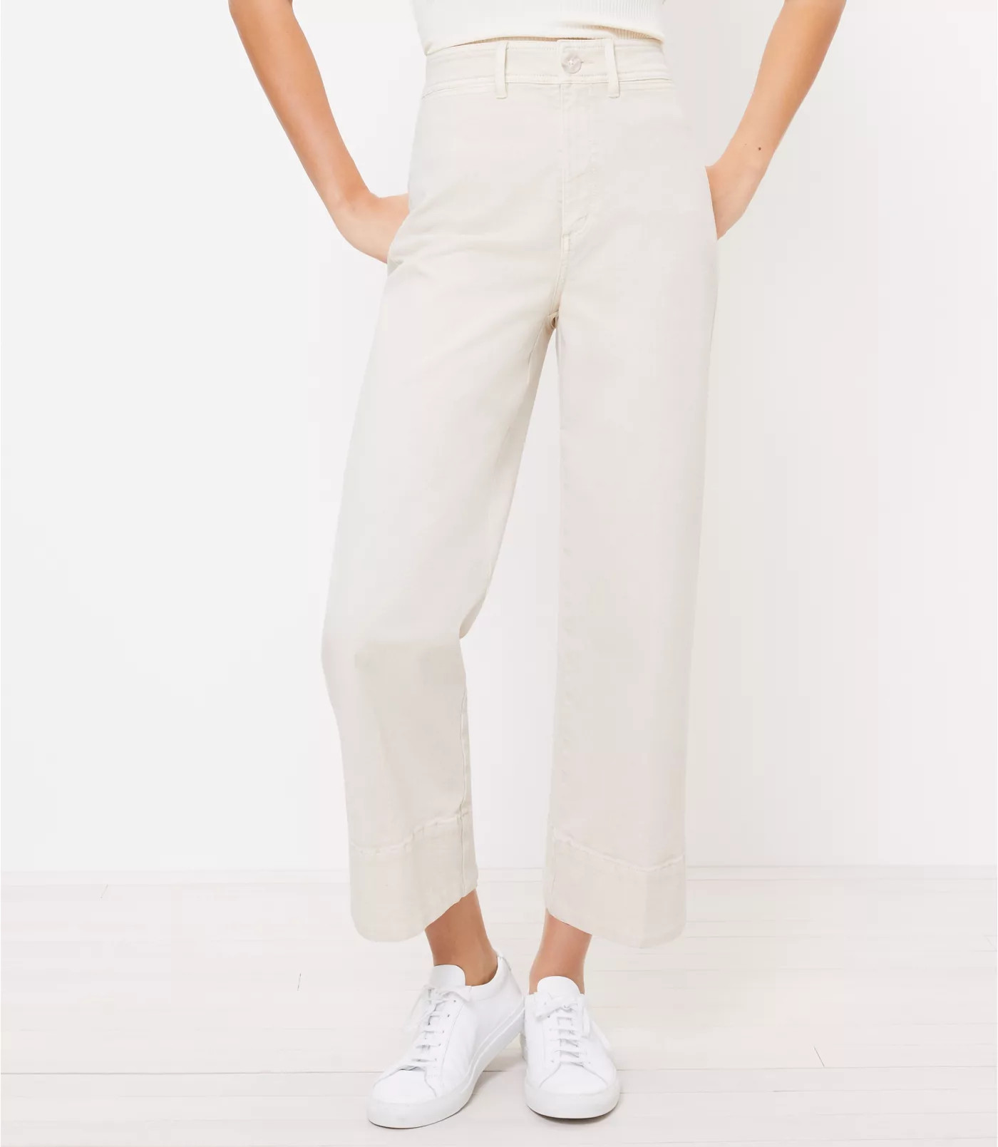 Petite High Rise Wide Leg Jeans | LOFT