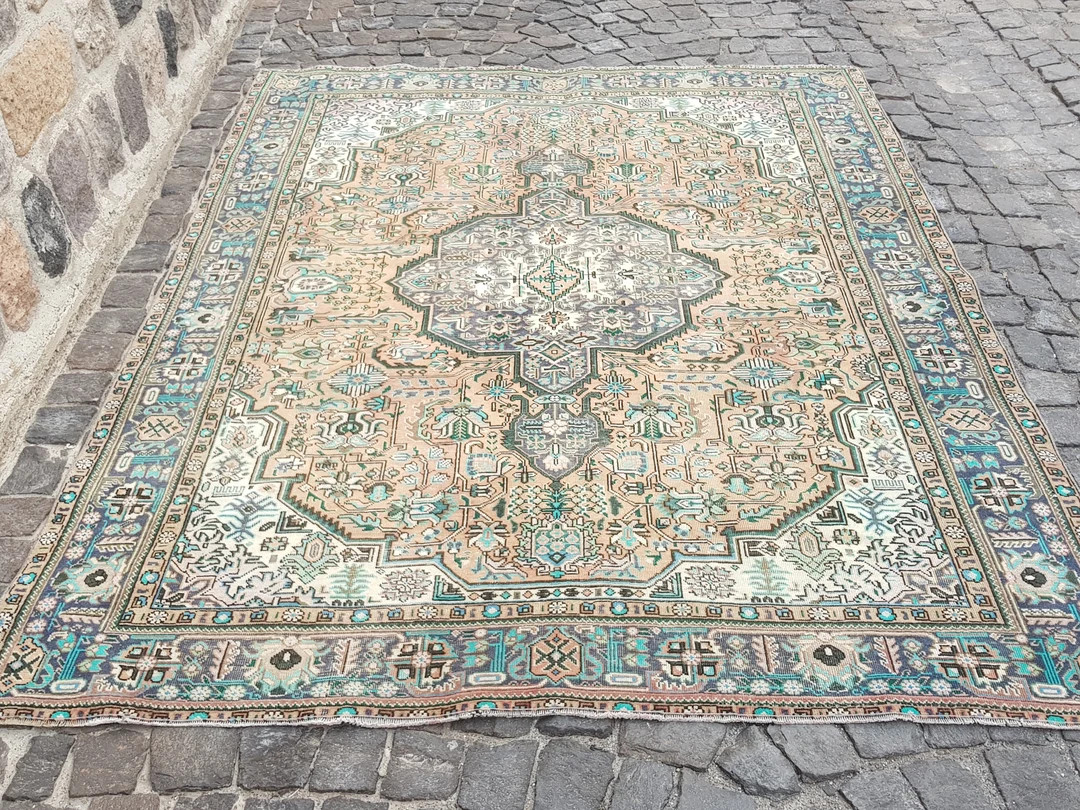 Persian Rug  Area Rug Turkish Rug 9.1 X 6.8 Ft Anatolian - Etsy | Etsy (US)